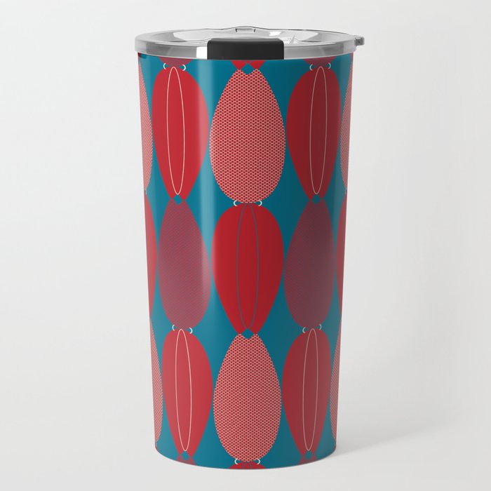 Abstract Retro Bugs - color palette 4 Travel Mug