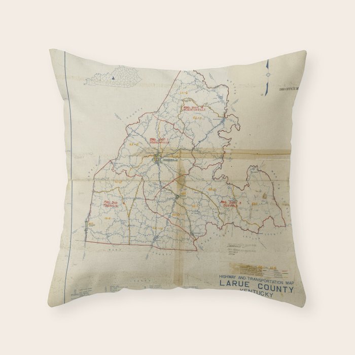 1950 Census Enumeration District Map Kentucky (KY) Larue County