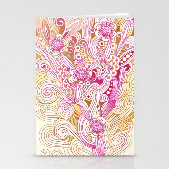 Flower fire Stationery Cards