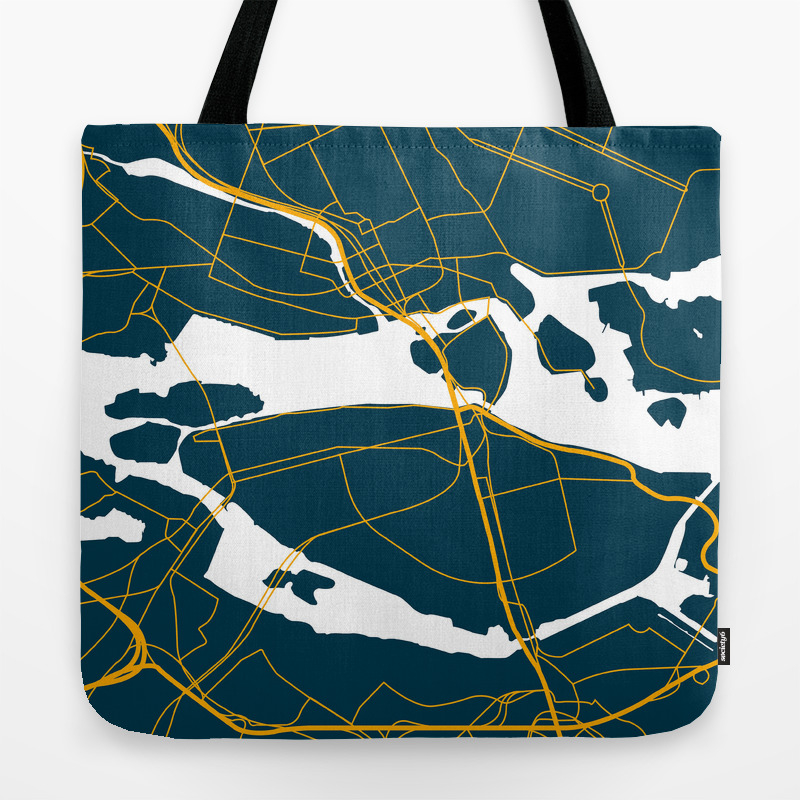 Stockholm Sweden Map Tote Bag By Studiotesouro Society6