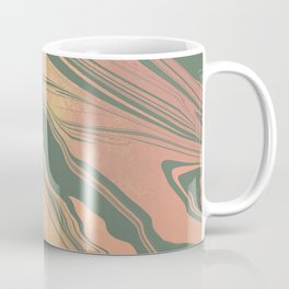 Abstract Gold and Green Coffee Mug