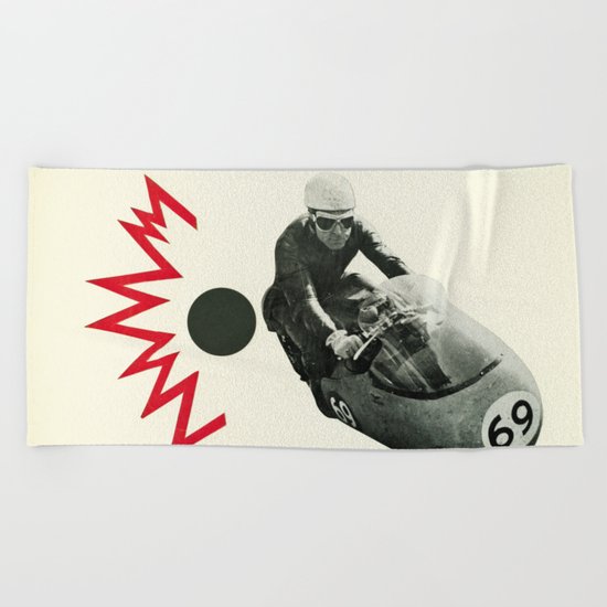 Motorcycle Madness Beach Towel