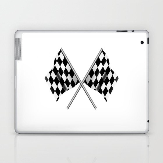 Chequered Flag Crossed Laptop & iPad Skin