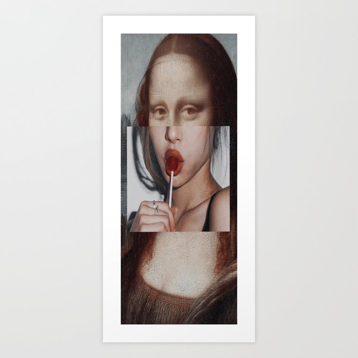 Mona Lisa Lollipop Art Print