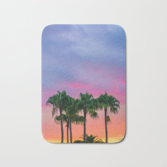 Sunset tropical vibes Bath Mat