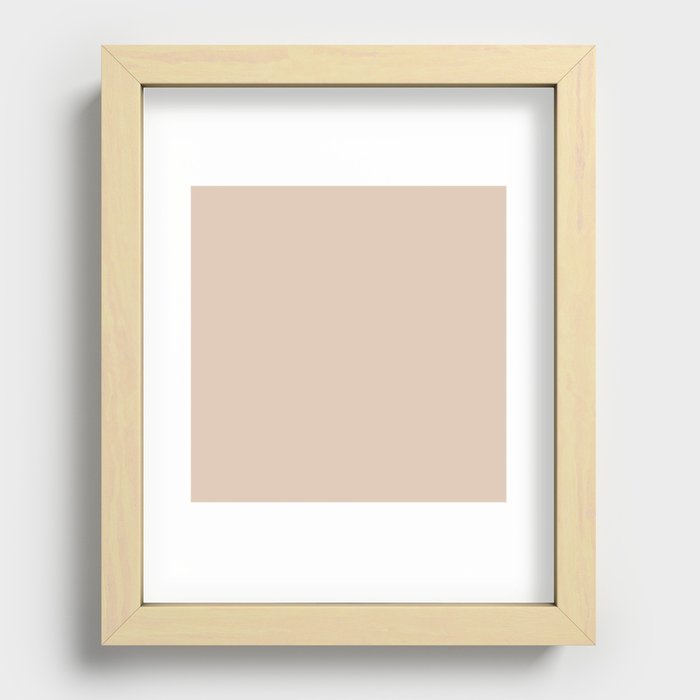Townhouse Tan color. Solid color Recessed Framed Print