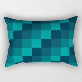 Ocean Waves - Pixel patten in dark blue Rectangular Pillow