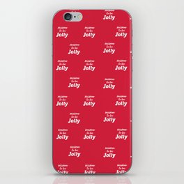 Season To Be Jolly On Pink Print Christmas Pattern iPhone Skin