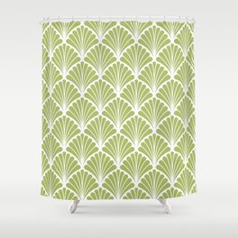 Seamless Geometric Art Deco Pattern. Abstract vintage floral background.  Shower Curtain