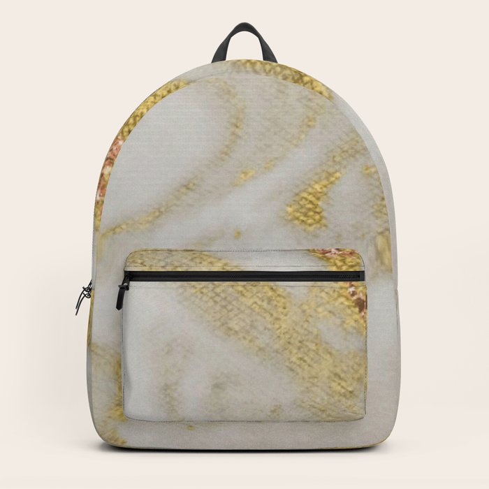white marble backpack