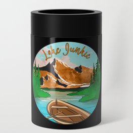 Lake Junkies Canoe Graphic Design Can Cooler