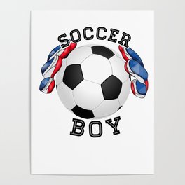 Soccer boy, football Poster
