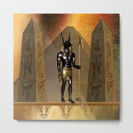 Anubis the egyptian god Metal Print | Painting, Myth, Mythology, History, Egypt, God, Egyptian, Head, Sign, Anubis 