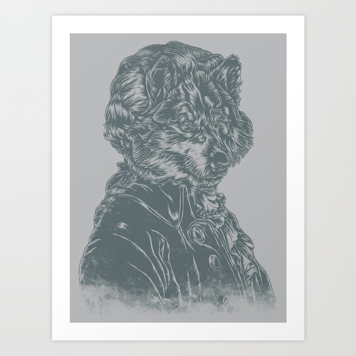 Wolf Amadeus Mozart Art Print