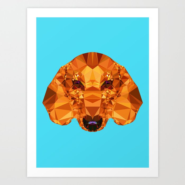 Discover the motif GEOMETRIC DACHSHUND by Andreas Lie as a print at TOPPOSTER