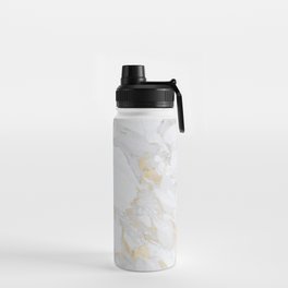 Marble with Gold Water Bottle