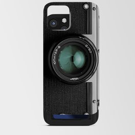 Classic vintage camera design | blue lens iPhone Card Case
