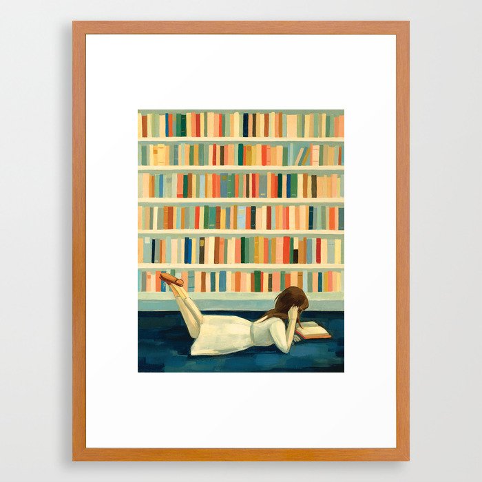 I Saw Her In the Library Framed Art Print