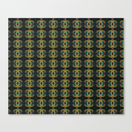 Peacock Bead Abstract Canvas Print