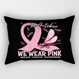 In October We Wear Pink Breast Cancer Rectangular Pillow