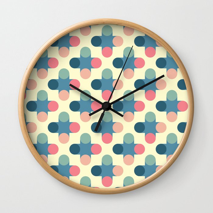 Quad-T Pattern Wall Clock