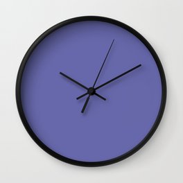 Dark Bluish Purple Solid Color Pairs Pantone 2022 Color of the Year Very Peri 17-3938 TCX - Color Trends Wall Clock