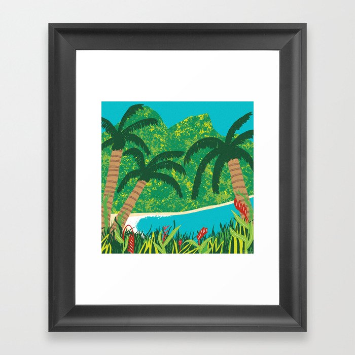 Tropical Island Getaway Framed Art Print