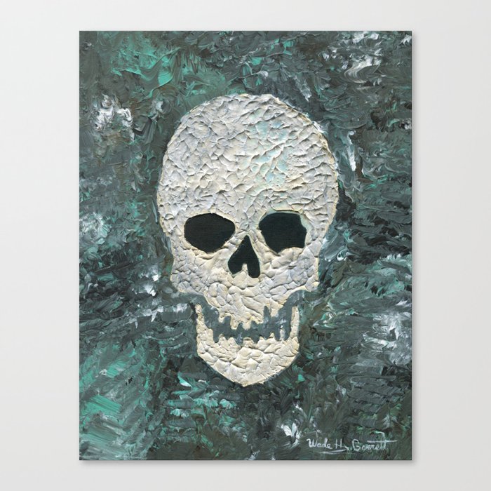 Large Skull Painting Canvas Print By Wadegarrett Society6