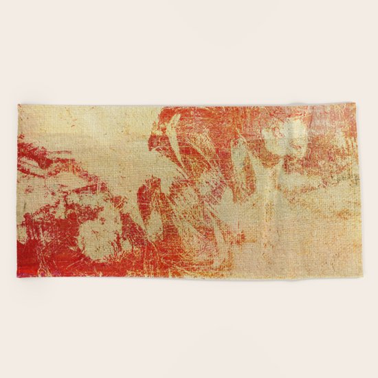 Red Clouds Beach Towel