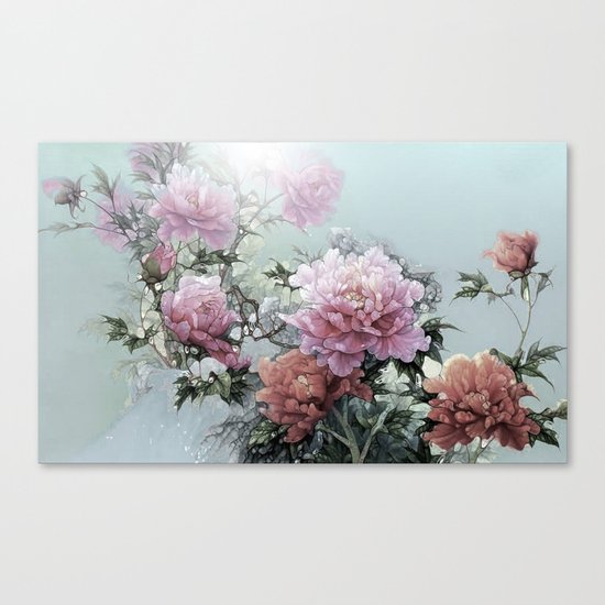 Winter Roses Canvas Print