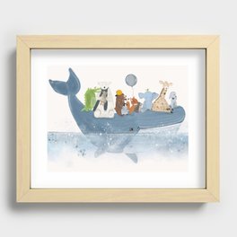 a whale of a time Recessed Framed Print