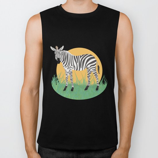 Zebra Biker Tank