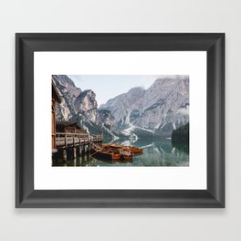Day at the Mountain Lake Framed Art Print