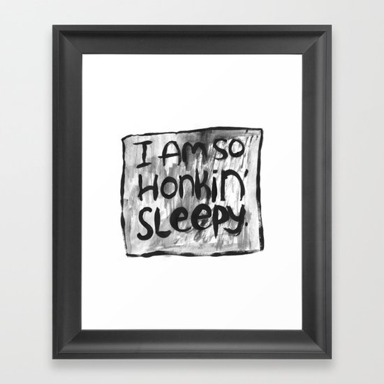 SLEEPY Framed Art Print