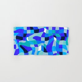 abstract ocean blue 4 Hand & Bath Towel
