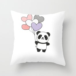 Cupioromantic Flag Balloon Heart Pride Lgbtq Panda Throw Pillow