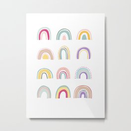 Rainbow Art 1 Metal Print | Millennial, Digital, Prettyrainbows, Overtherainbow, Repeatingrainbow, Bohemianart, Millennialart, Boho, Bohemian, Rainbowart 