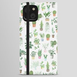Watercolor Plantitas iPhone Wallet Case