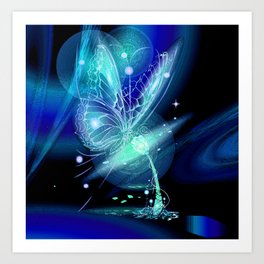 Galactic Butterfly Art Print
