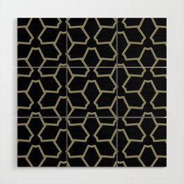 Black and Green Tessellation Line Pattern 12 Pairs DE 2022 Trending Color Desert Sage DET505 Wood Wall Art