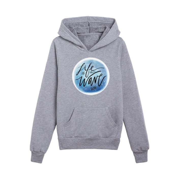 Life is a Wave: Surf Kids Pullover Hoodie