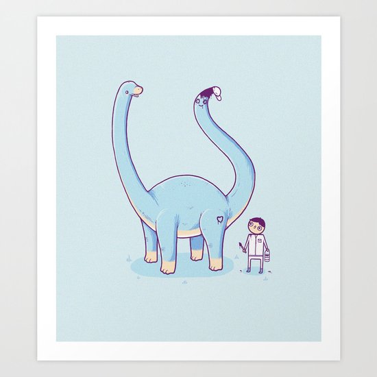 A new friend Art Print
