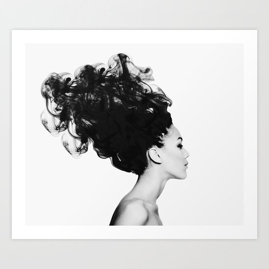 Girl on fire Art Print
