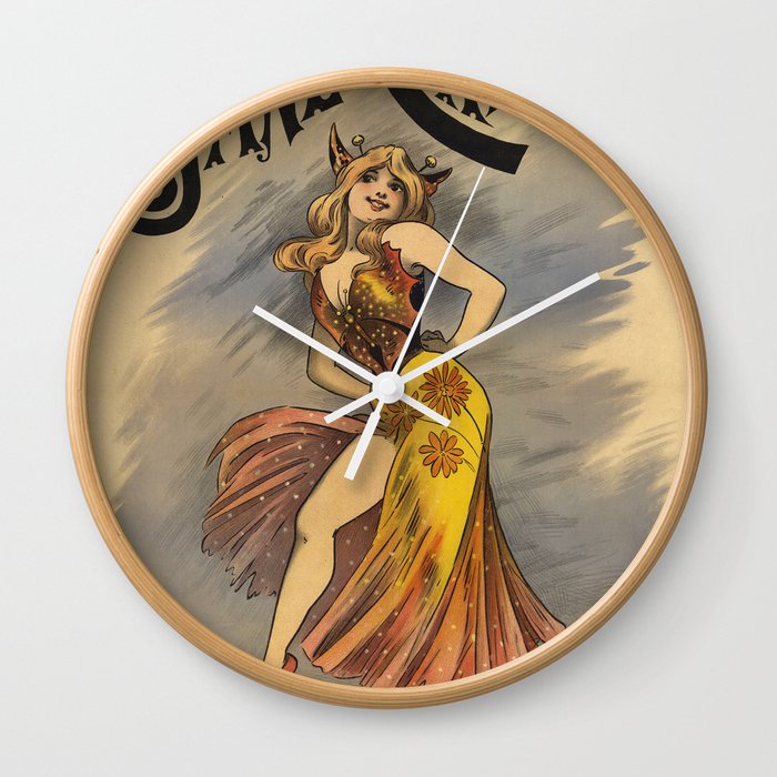 Jane Cavally 1890 - Sexy Lady Wall Clock