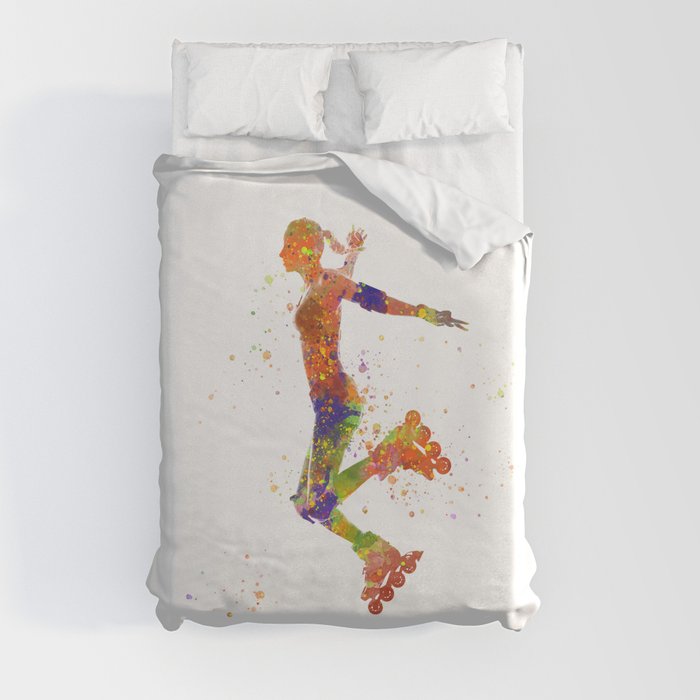 Watercolor Inline Skater Duvet Cover