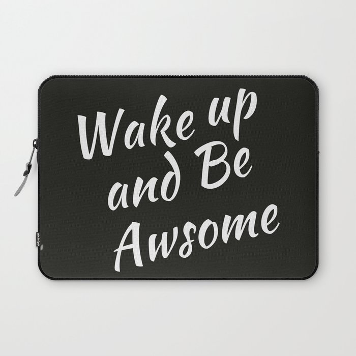 Bedroom Teen Room Black Pillow Wakeup Quotes Laptop Sleeve By Gypsydreams06