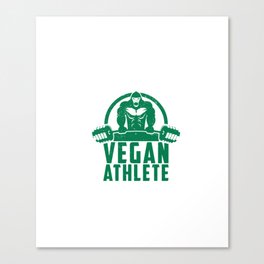 vegan athlete t shirt Canvas Print