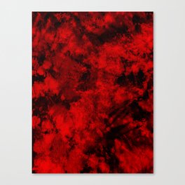 Black and Red Tie Dye Abstract Pattern Canvas Print