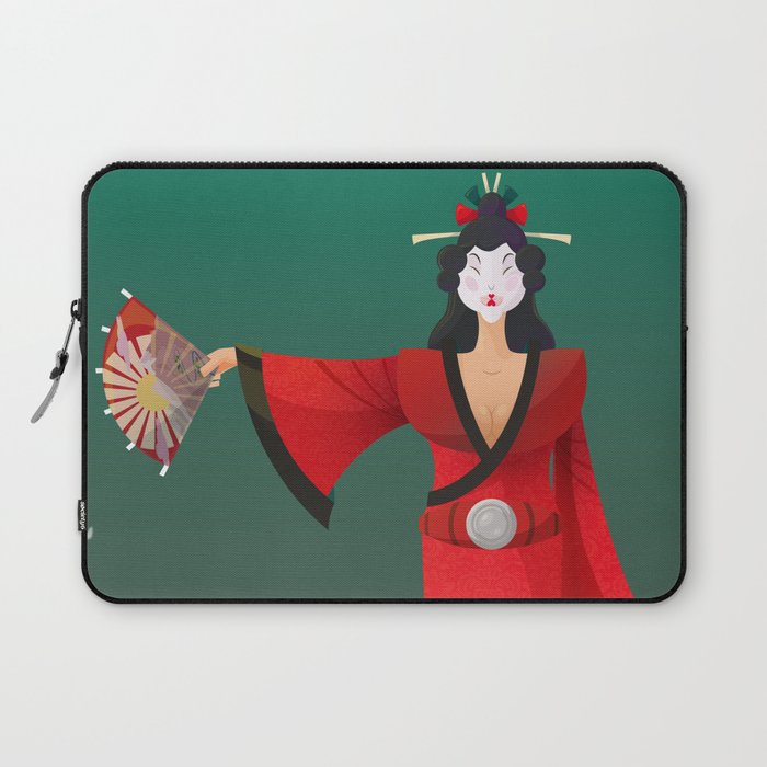 Vector Geisha (Turning Japanese) Laptop Sleeve