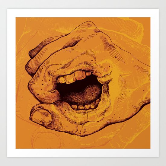Don't Talk With Your Hands Art Print